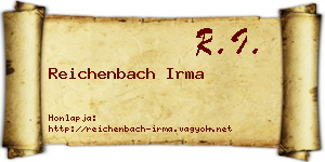 Reichenbach Irma névjegykártya